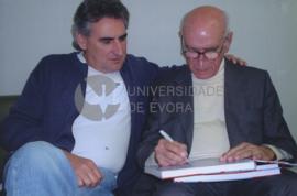 Cruzeiro Seixas e P. López-Barxas na inauguração da exposição em Famalicão
