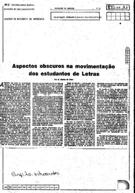 Aspectos obscuros na movimentação dos estudantes de Letras