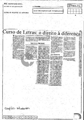 Curso de Letras: o direito à diferença