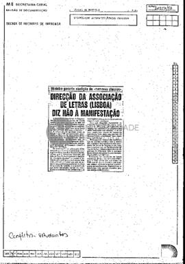 Ministro garante abolição de «numerus clausus». Direcção da Associação de Letras (Lisboa) diz não...