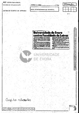 Universidade de Évora contra Faculdade de Letras