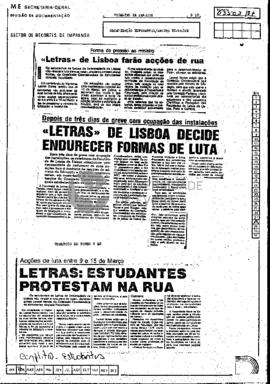 «Letras» de Lisboa farão acções de rua: «Letras» de Lisboa decide endurecer formas de luta: Letra...
