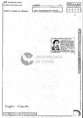 Letras: greves suspensas