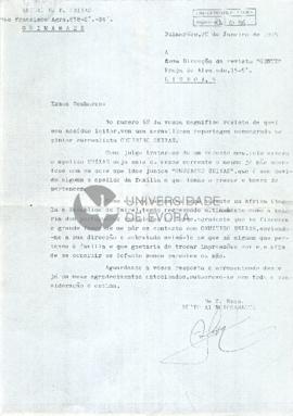 Carta de Aníbal E. F. Seixas