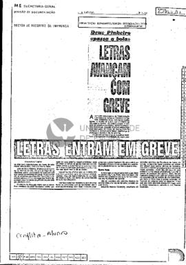 Letras avançam com greve