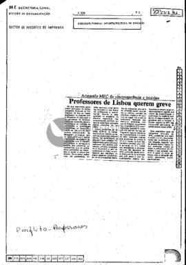 Acusando MEC de « incompetência e incúria». Professores de Lisboa querem greve