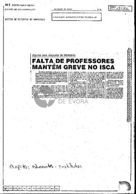 Falta de professores mantém greve no ISCA