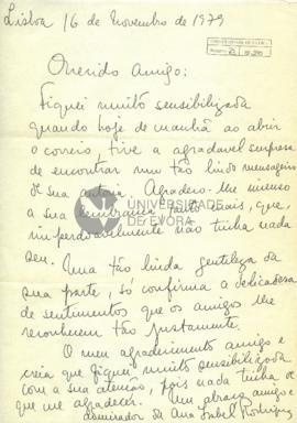 Carta de Ana Isabel Rodrigues