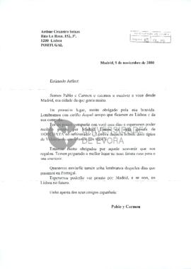 Carta de Pablo Oscar López Delgado