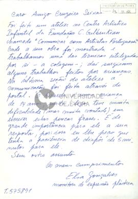 Carta de Elsa Gonçalves