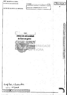 Alunos da Universidade de Faro em greve