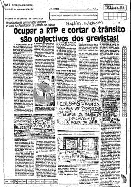 Ocupar a RTP e cortar o trânsito são objetivos dos grevistas!