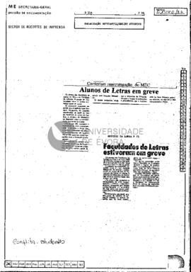 Alunos de letras em greve: Faculdades de Letras estiveram em greve
