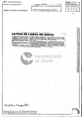 Letras de Lisboa em greve