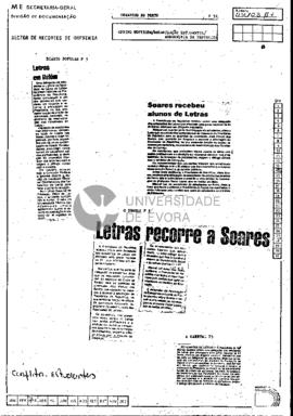 Letras em Belém: Soares recebeu alunos de Letras: Letras recorre a Soares: Estudantes de Letras