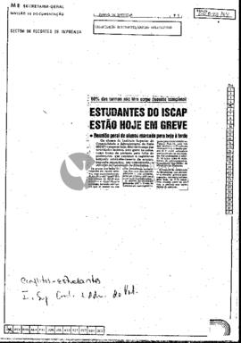 Estudantes do ISCAP estão hoje em greve