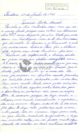 Carta de Maria Guilhermina Simões