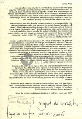 Correspondência de Miguel de Carvalho