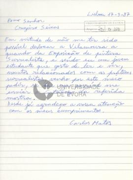 Carta de Carlos Matos