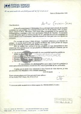 Carta de Éditions/Services Clancier Guenaud