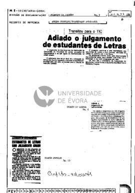 Adiado o julgamento de estudantes de Letras: Adiado o julgamento de universitários: Estudantes de...