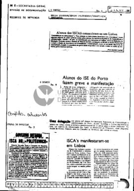 Alunos dos ISCAS concentram-se em Lisboa: Alunos do ISE do Porto fazem greve e manifestação: Uma ...