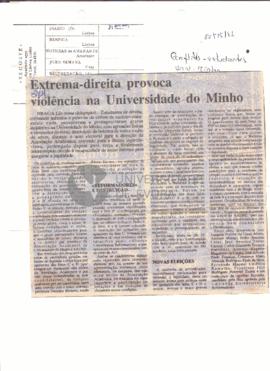 Extrema-direita provoca violência na Universidade do Minho
