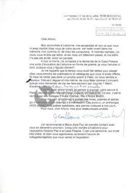 Carta de Jean-Clarence Lambert