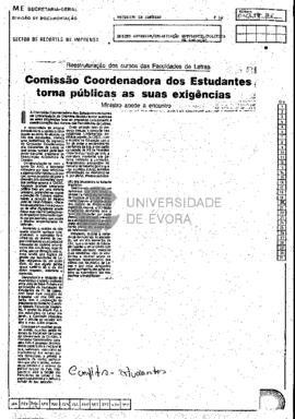 Reestruturação dos  Cursos das Faculdades de Letras: Comissão Coordenadora dos Estudantes torna p...