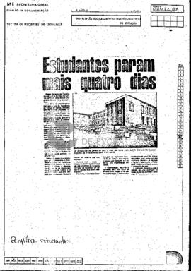 Estudantes param mais quatro dias