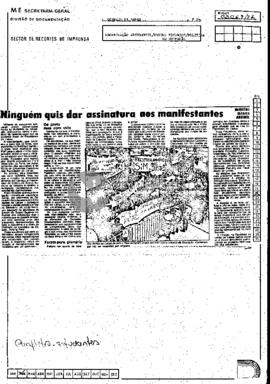 Ninguém quis dar assinatura aos manifestantes