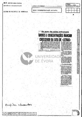 Greves e concentrações marcam crescendo da luta de «Letras»