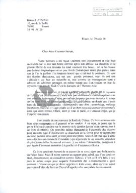 Carta de Bernard Atmani