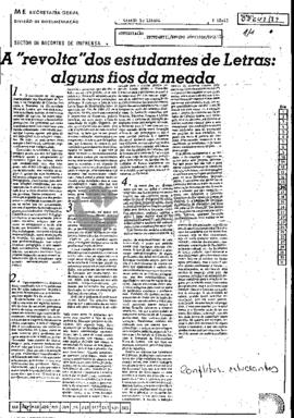 A "revolta" dos estudantes de Letra: alguns fios da meada