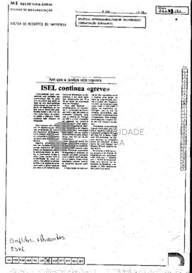 Até que a justiça seja reposta. ISEL continua «greve»