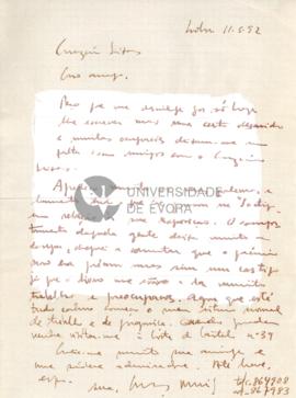 Carta de Maria da Graça Pinto de Almeida Morais