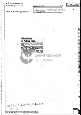 Universitários do Porto em vigília