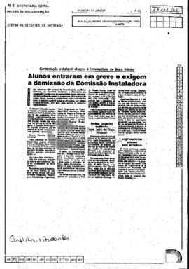 Contestação estudantil chegou à Universidade da Beira Interior. Alunos entraram em greve e exigem...