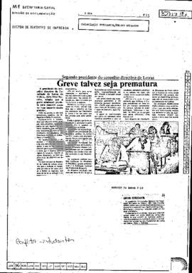 Segundo presidente do conselho directivo de Letras. Greve talvez seja prematura: Greve estudatil