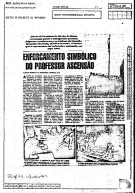 Enforcamento simbólico do professor Ascensão