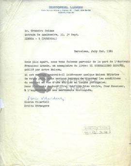 Carta da Editorial Lumen