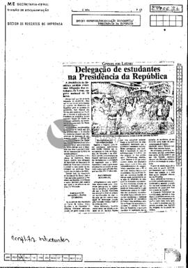 Delegação de estudantes na Presidência da República