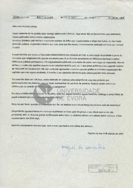 Correspondência de Miguel de Carvalho