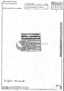 Em protesto contra o nível pedagógico. Médicos especialistas abandonam mestrado