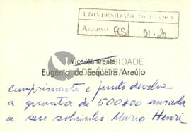 Correspondência de Eugénio de Sequeira Araújo