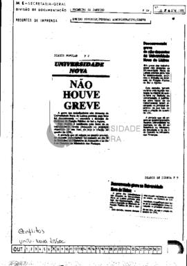 Desmarcada greve de não docentes na Universidade Nova de Lisboa: Não houve greve: Desmarcada grev...