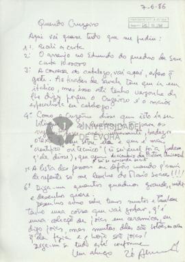 Carta de Maria José Almada Negreiros