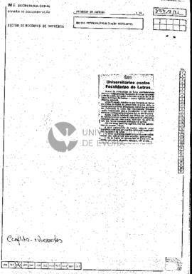 Évora. Universitários contra Faculdades de Letras