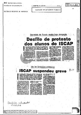 Desfile de protesto dos alunos do ISCAP: ISCAP supendeu greve