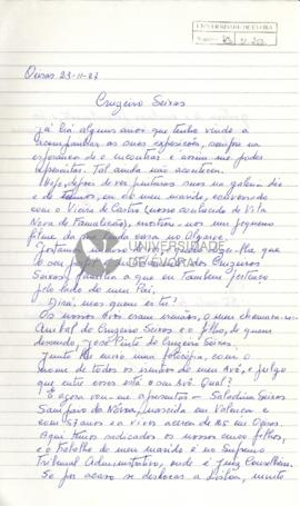 Carta de Saladina do Faro Fernandes Seixas Sampaio da Nóvoa